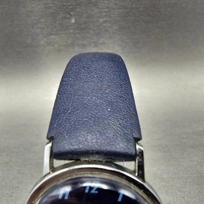 Timex Mercury Watch Men 33mm Blue Dial Silver Tone Manual 16053 02474 Runs VTG4