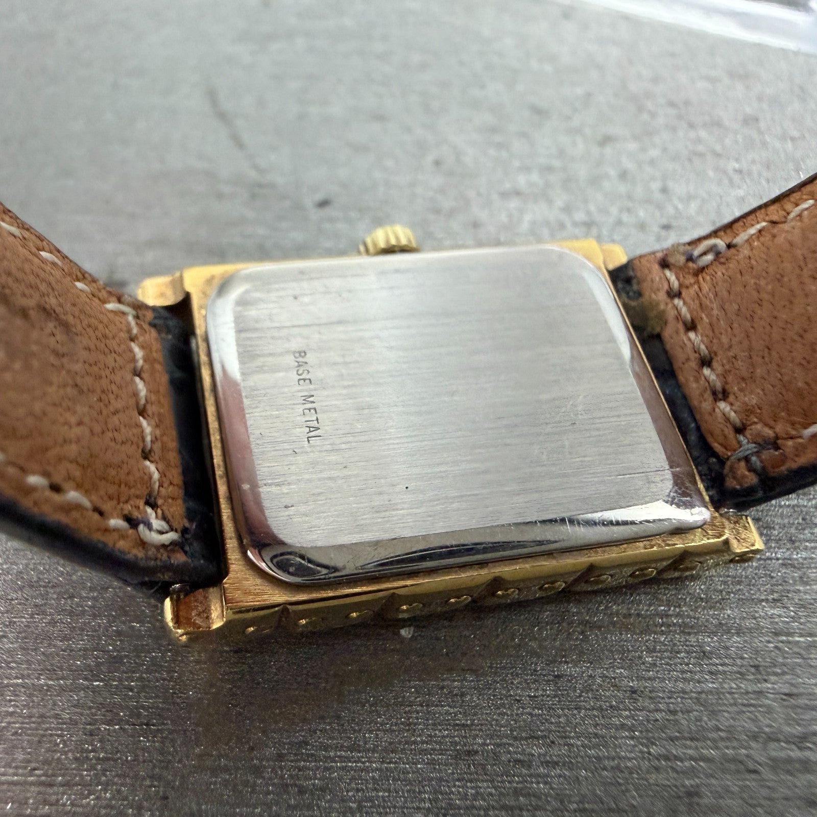 Longines Tank Watch Women 17mm Gold Dial Gold Tone Rectangle New Battery VTG9