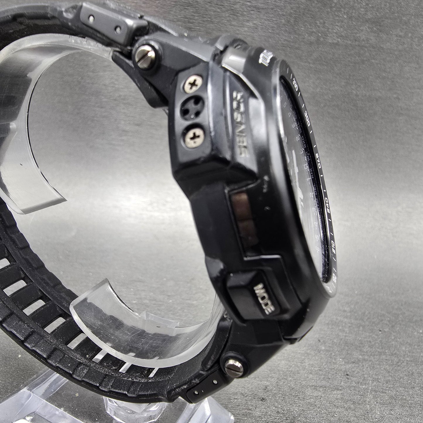 Casio Pro Trek PRG-510 Watch Men 49mm Black Solar Triple Sensor Alarm Round Runs3