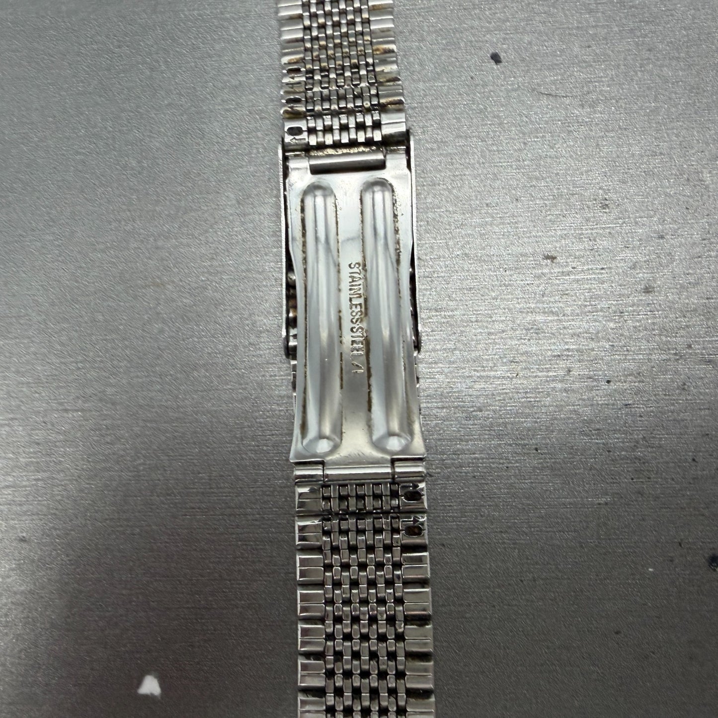 Seiko Chronos Watch Men 34mm Black Dial Silver Tone Daydate 8123-7090 New Batt17