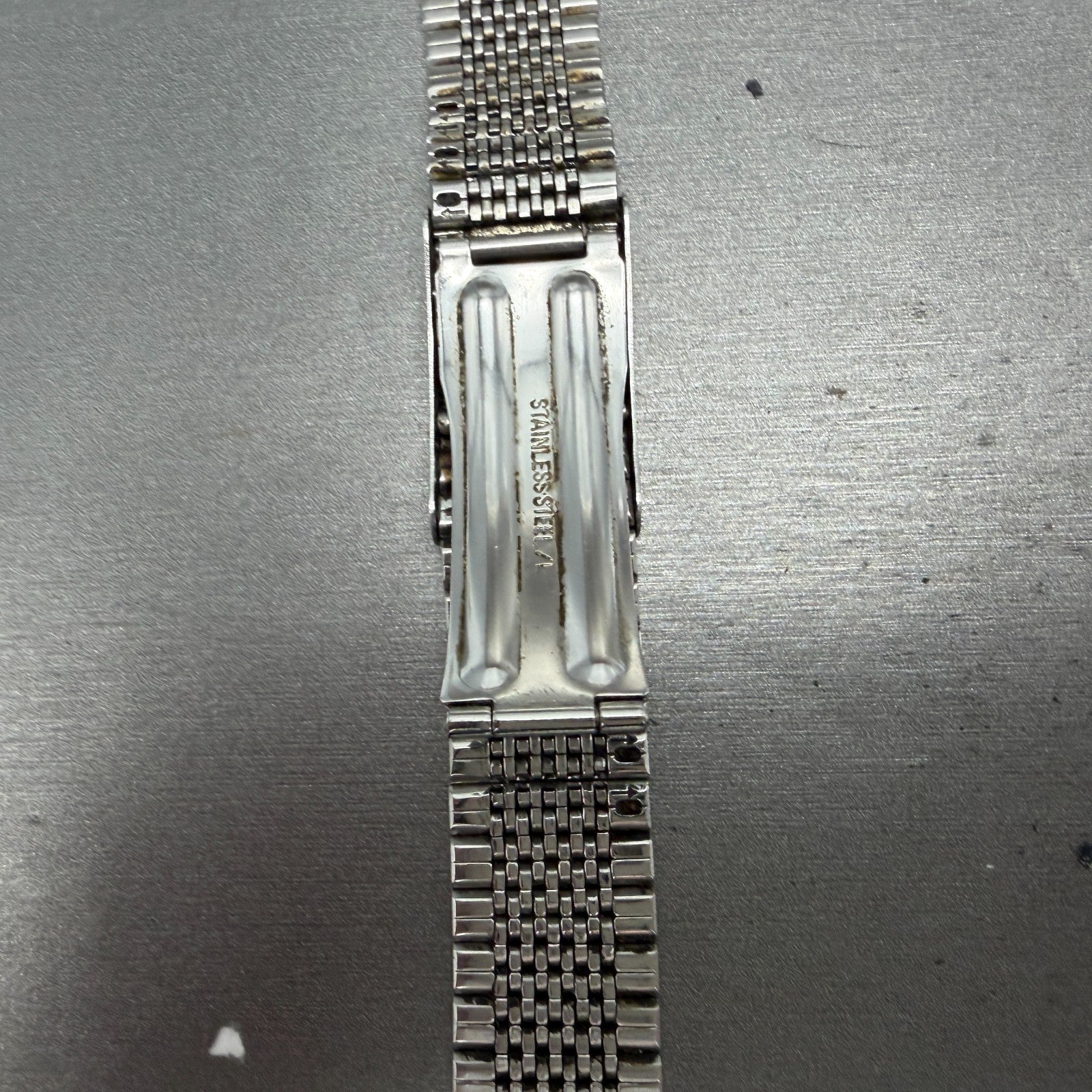 Seiko Chronos Watch Men 34mm Black Dial Silver Tone Daydate 8123-7090 New Batt17