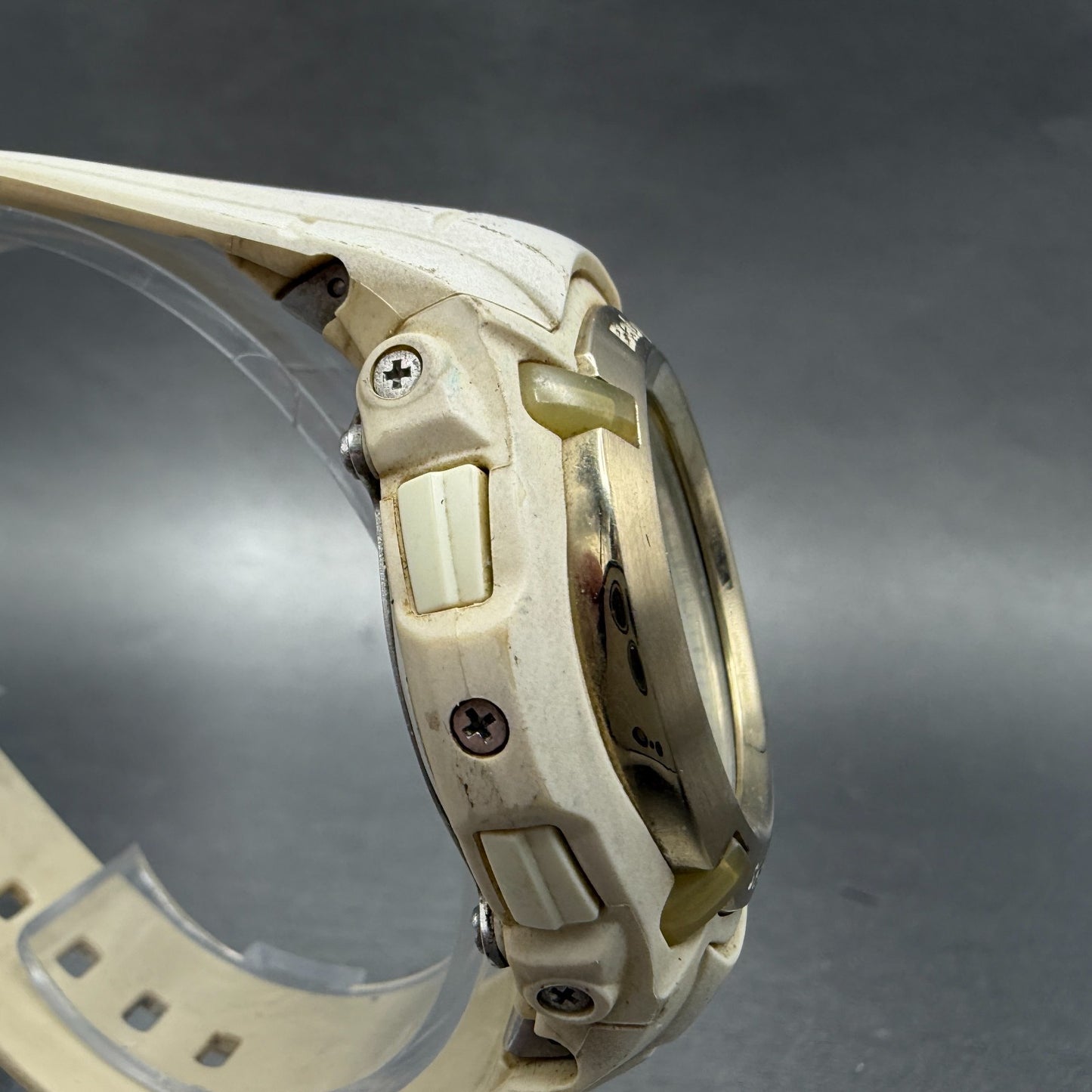 Casio Baby-G BG-70 Watch Women 41mm Analog Digital Biege Alarm Chrono New Batter4
