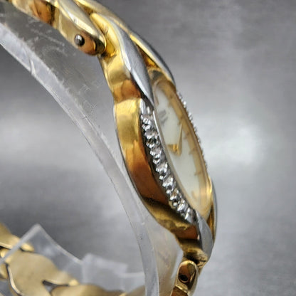Citizen Elegance Watch Women 15mm MOP Dial Gold Tone Oval 5421F44701 New Batt3