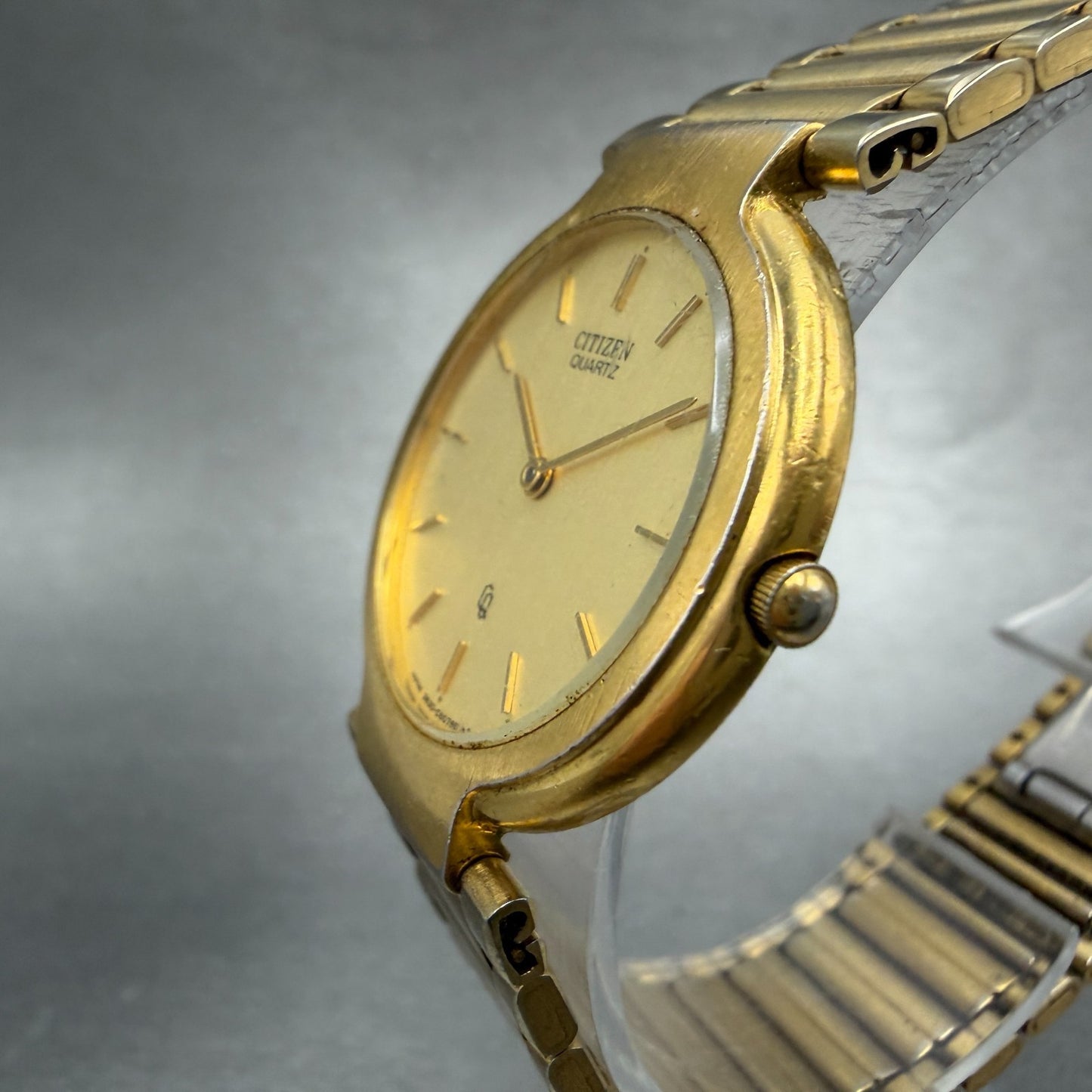 Citizen CQ Watch Women 29mm Gold Dial Gold Tone Round 3620-364708 New Battery2