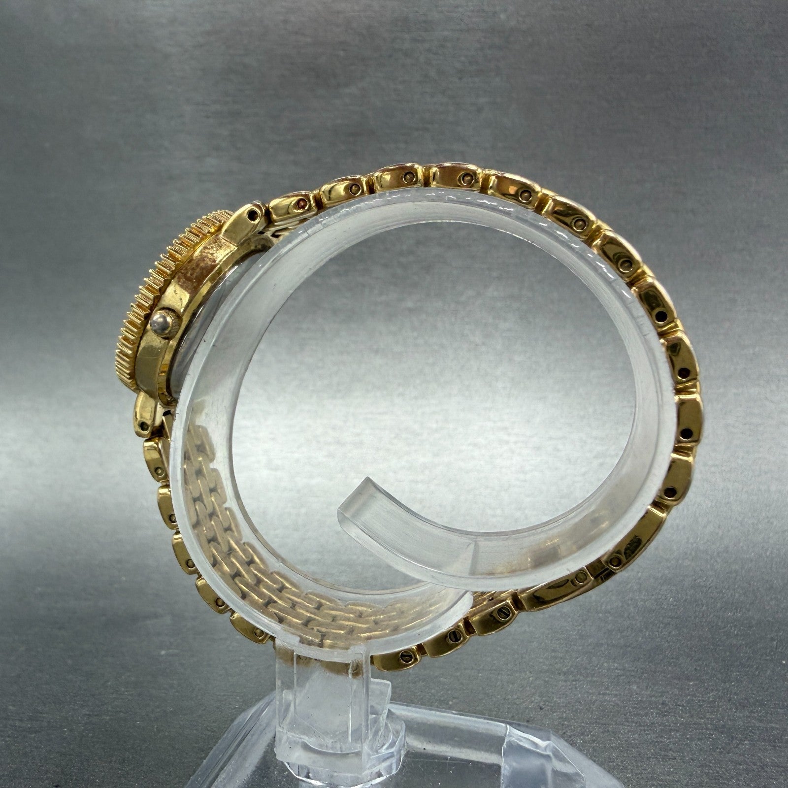 Peugeot Watch Women 24mm MOP Dial Gold Tone Interchangeable Bezel New Battery6