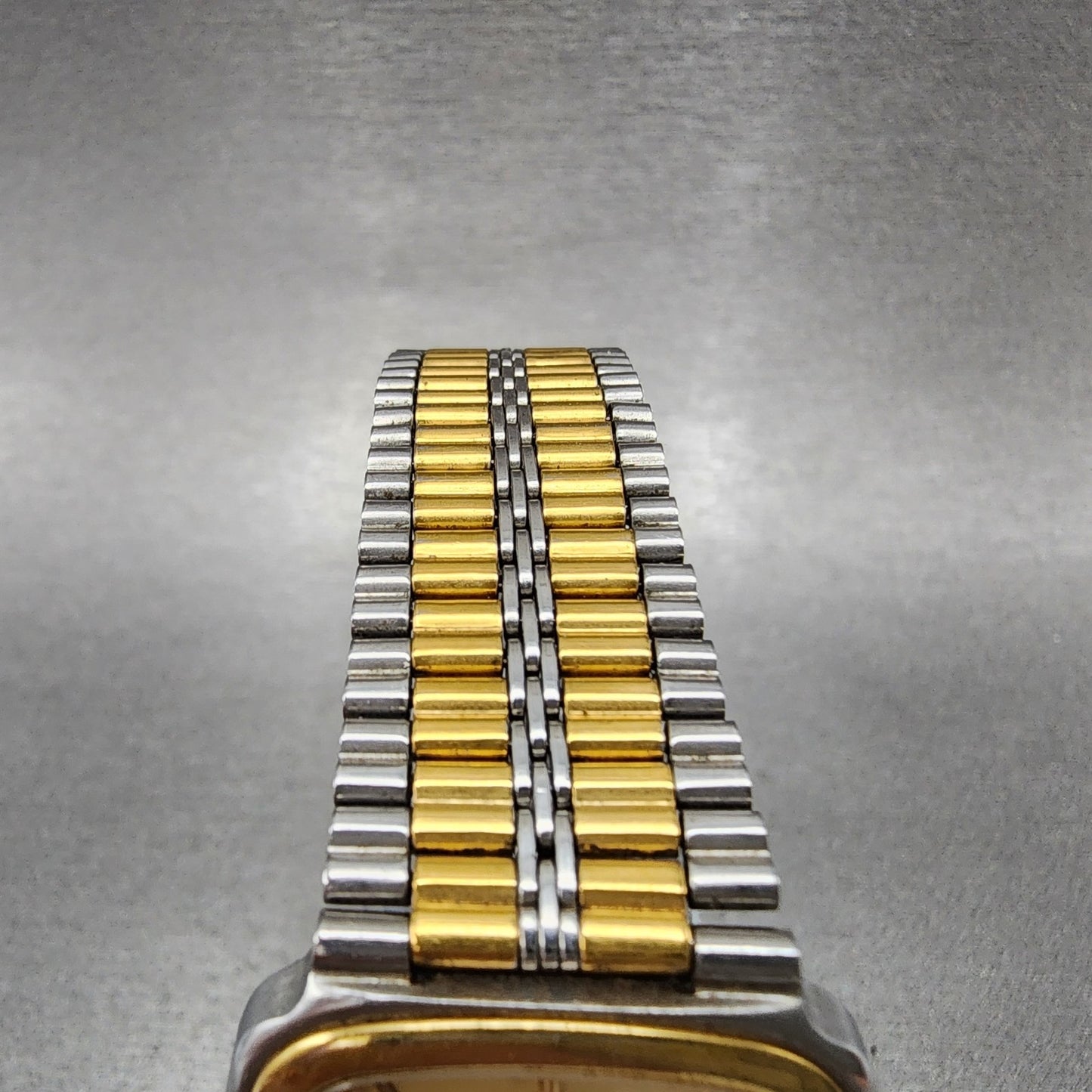 Longines Watch Men 28mm Champagne Dial Two Tone Rectangle Cal L962.2New Battery4