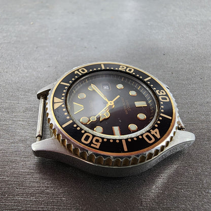 Casio Dive Watch Women 32mm Black Dial Two Tone Date Round LD700 New Battery3