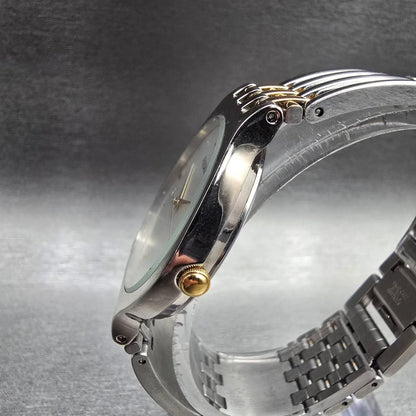 Seiko Pulsar Watch Men 35mm Silver Dial Silver Tone Date Round V732-X090 New Bat2