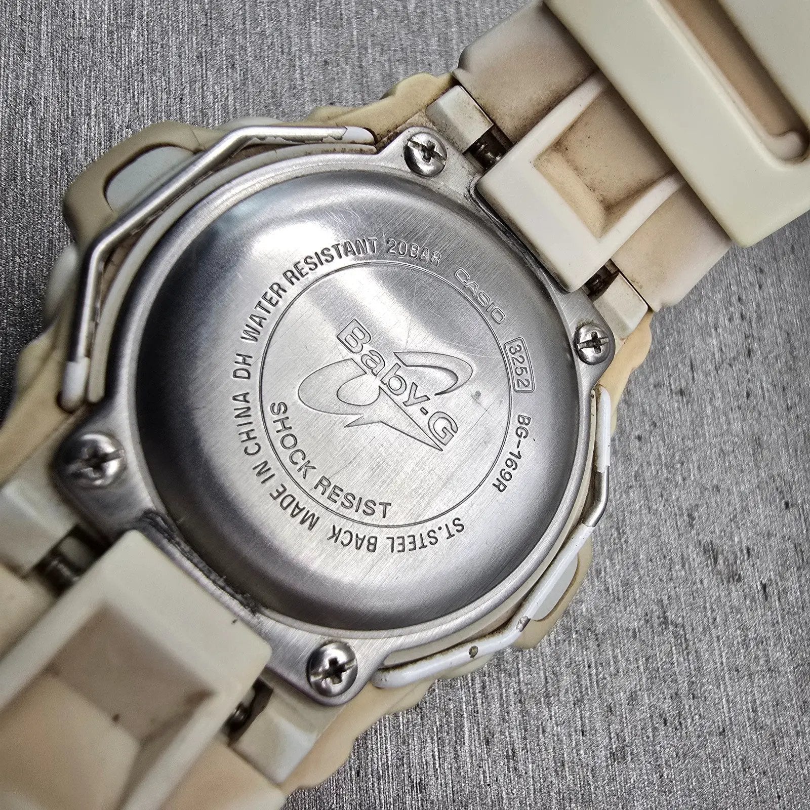 Casio Baby-G BG-169R Watch Women 43mm White Dial White Alarm Chrono New BatteryL10