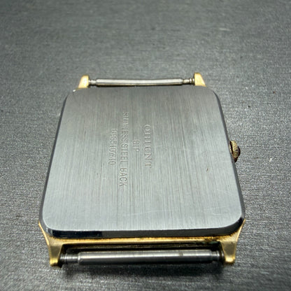 Orient Chandor Tank Watch Men 28mm Champagne Dial Gold Tone 0985407-40 PARTS11
