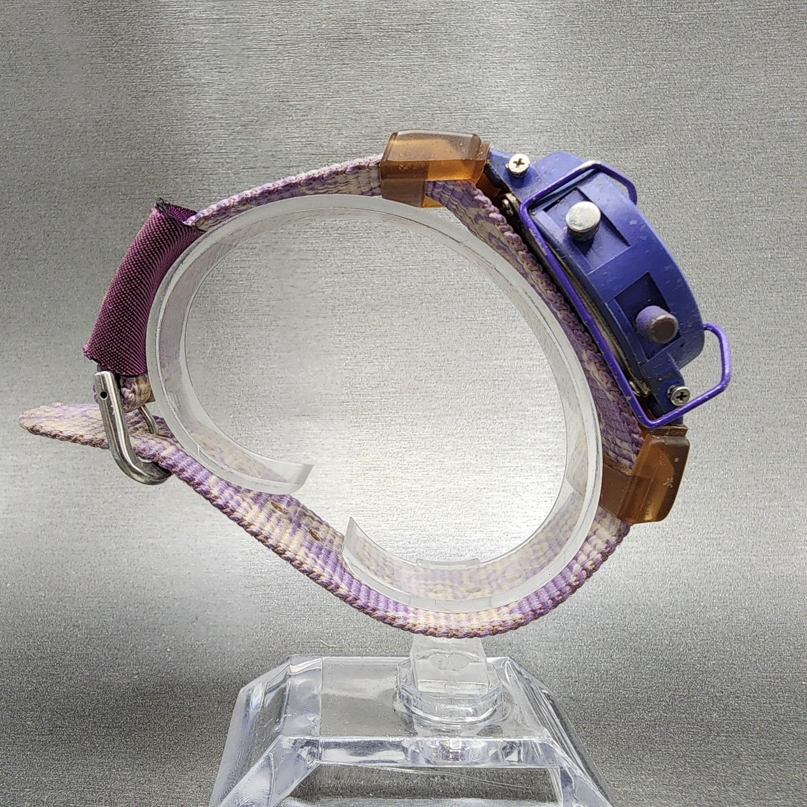 Casio BabyG BG110 Watch Women 34mm Digital Purple Tone Daydate Round New batt8