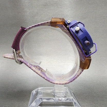 Casio BabyG BG110 Watch Women 34mm Digital Purple Tone Daydate Round New batt8