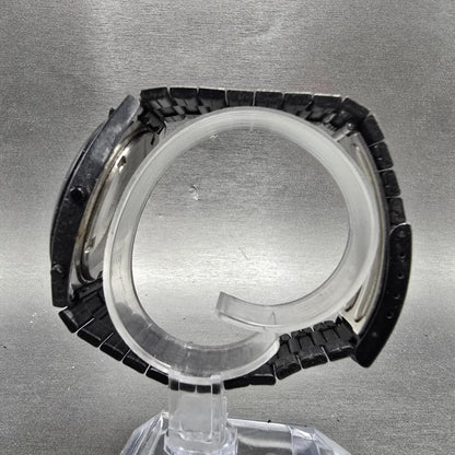 Seiko Giugiaro Watch Men 39mm Black Digital Alarm Chronograph A828-4019 New Batt6