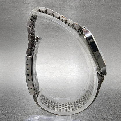 Seiko Tank Watch Women 20mm Silver Dial Two Tone 73215700 New Battery9