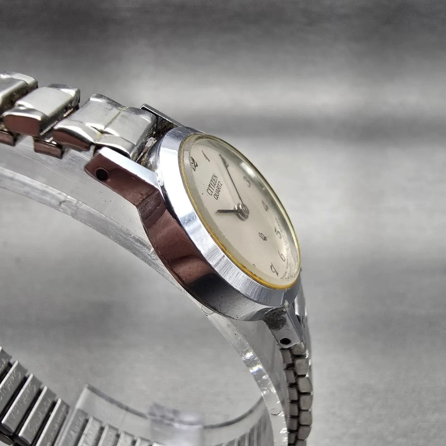 Citizen CQ Watch Women 21mm Silver Dial Silver Tone Round 3220-891236 New Batt3