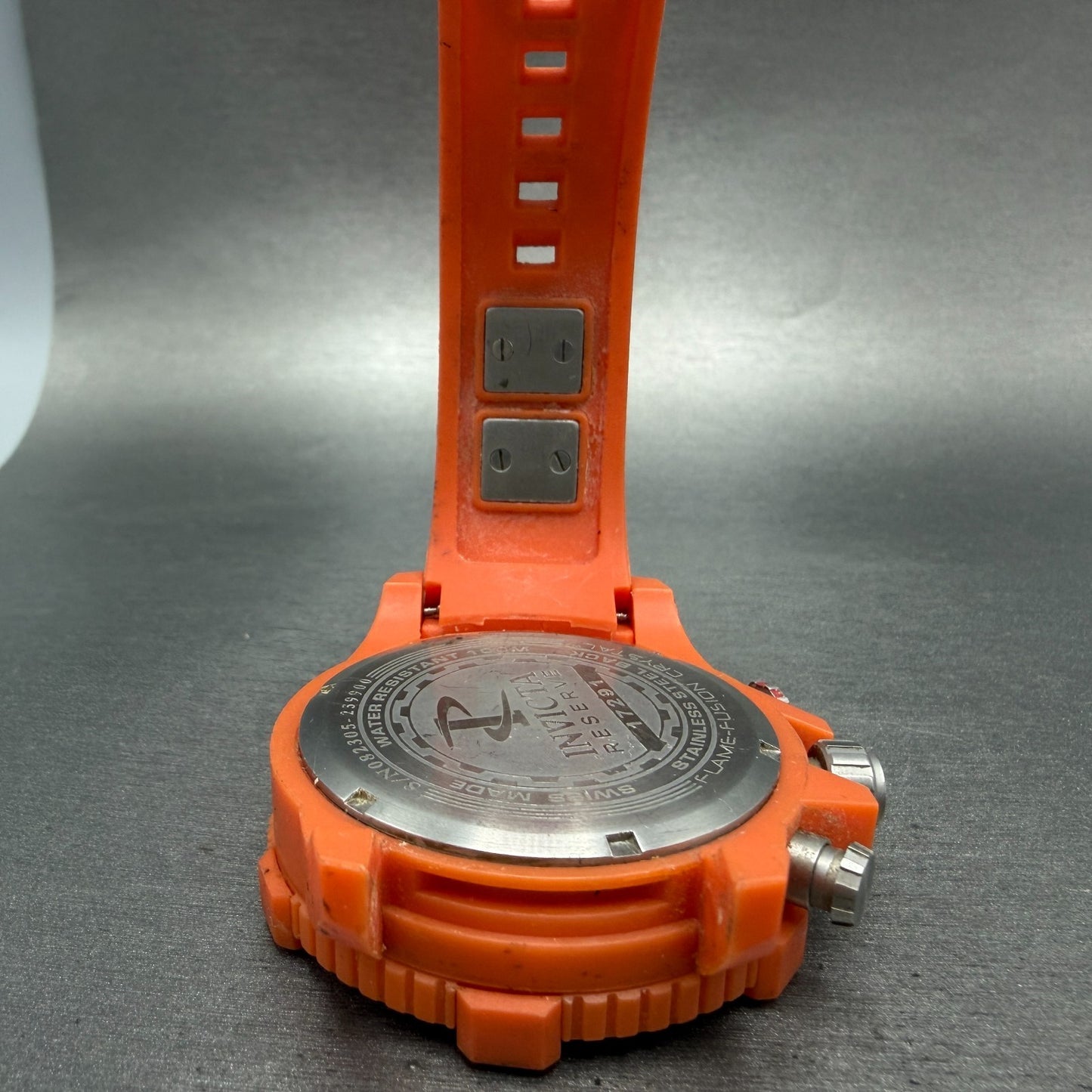 Invicta Reserve Octane Chrono Watch Men 49mm Orange Dial Orange Date 17291 Runs7