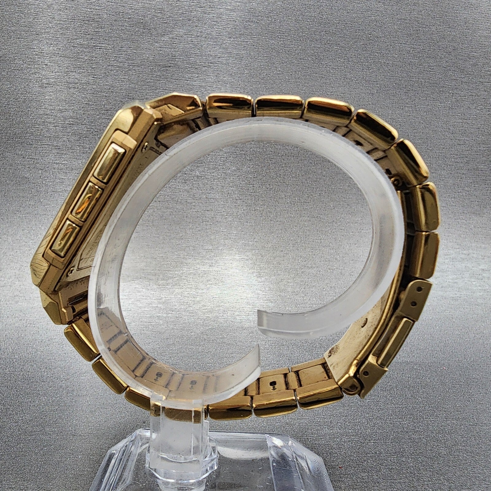 Casio IRW101 I Range Black Mic Watch Men 33mm Digital Gold Tone Rectangle Runs6