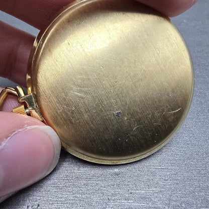 Wittnauer Pocket Watch Men 43mm Champagne Dial Gold Daydate SILHOUETTE New Batt11