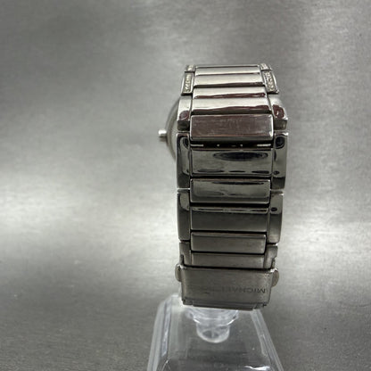 Michael Kors Kerry Watch Women 37mm MOP Dial Silver Tone Crystal Accent New Batt7