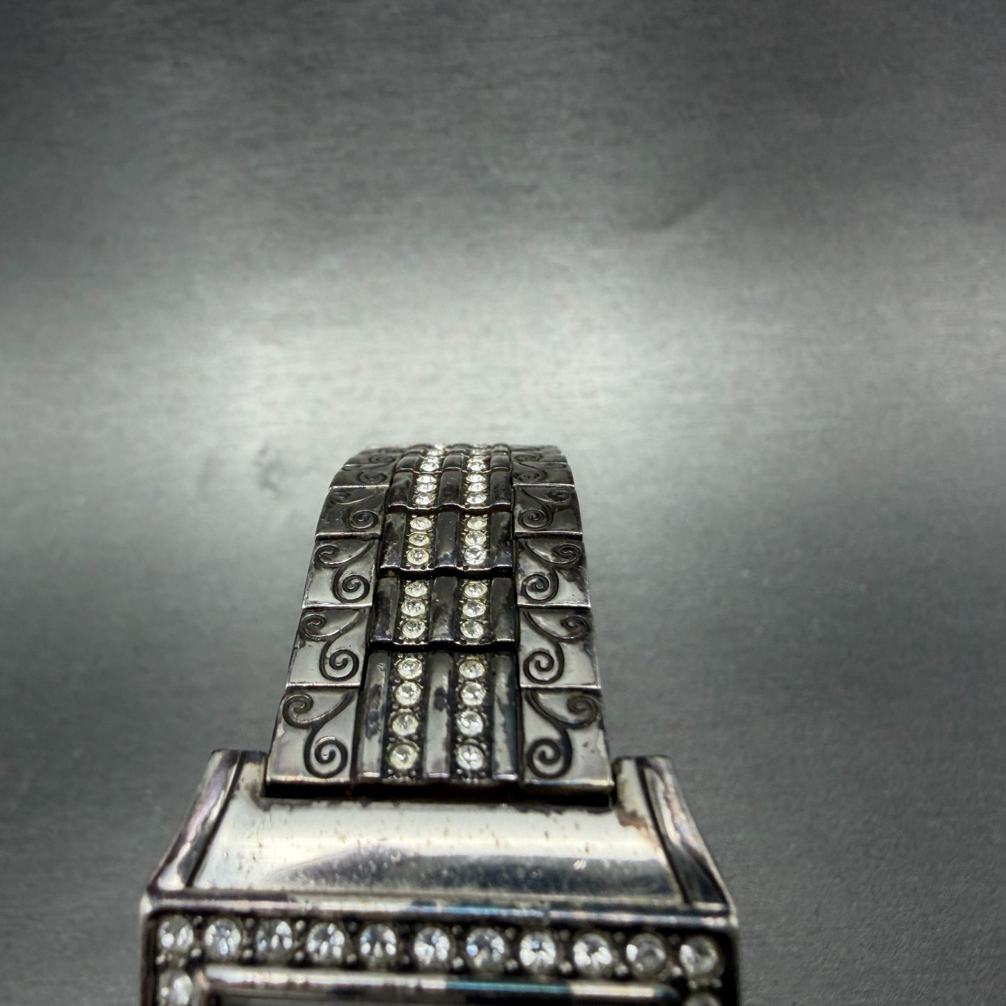 Brighton Diamond Bar Watch Women 29mm White Dial Silver Plated New Battery4