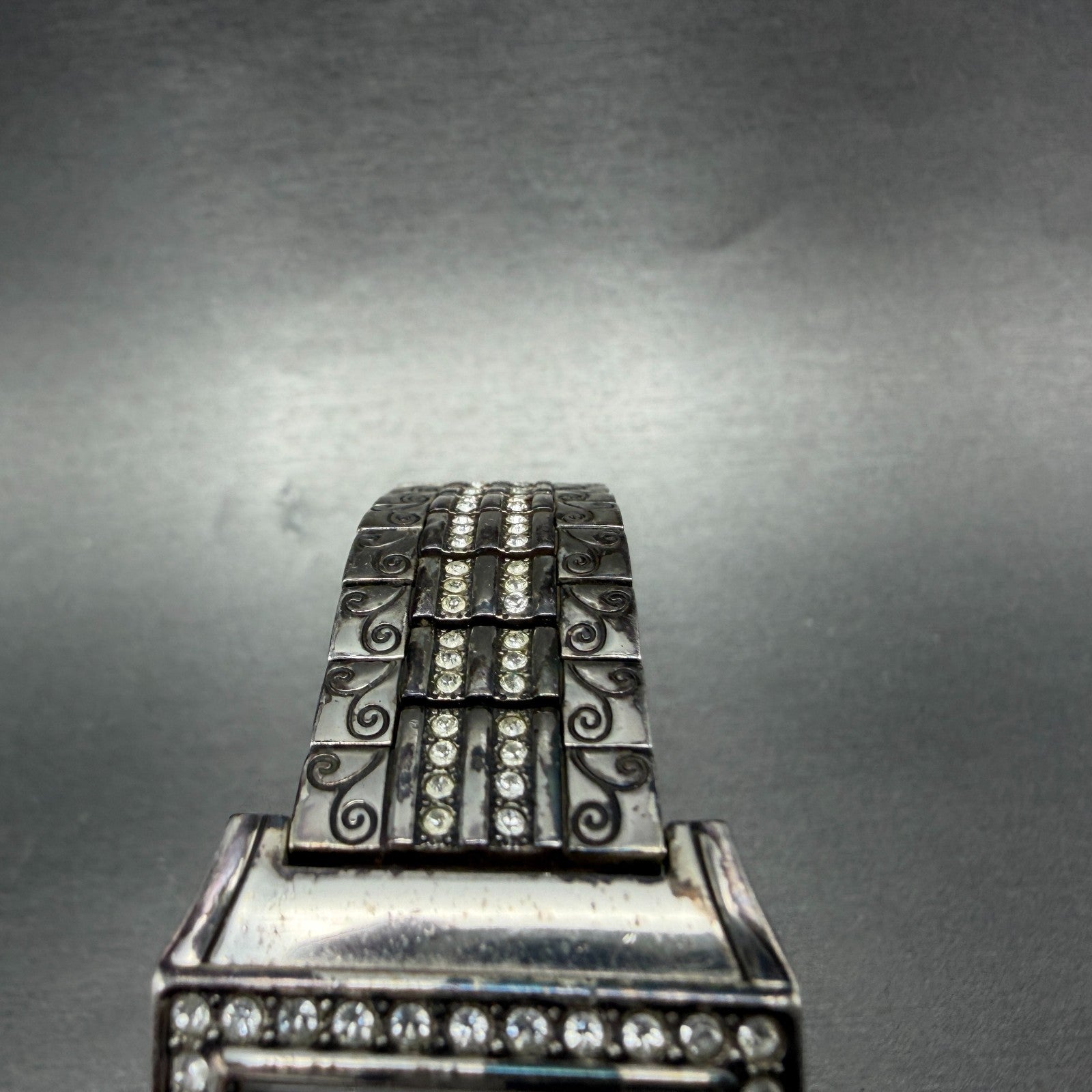 Brighton Diamond Bar Watch Women 29mm White Dial Silver Plated New Battery4