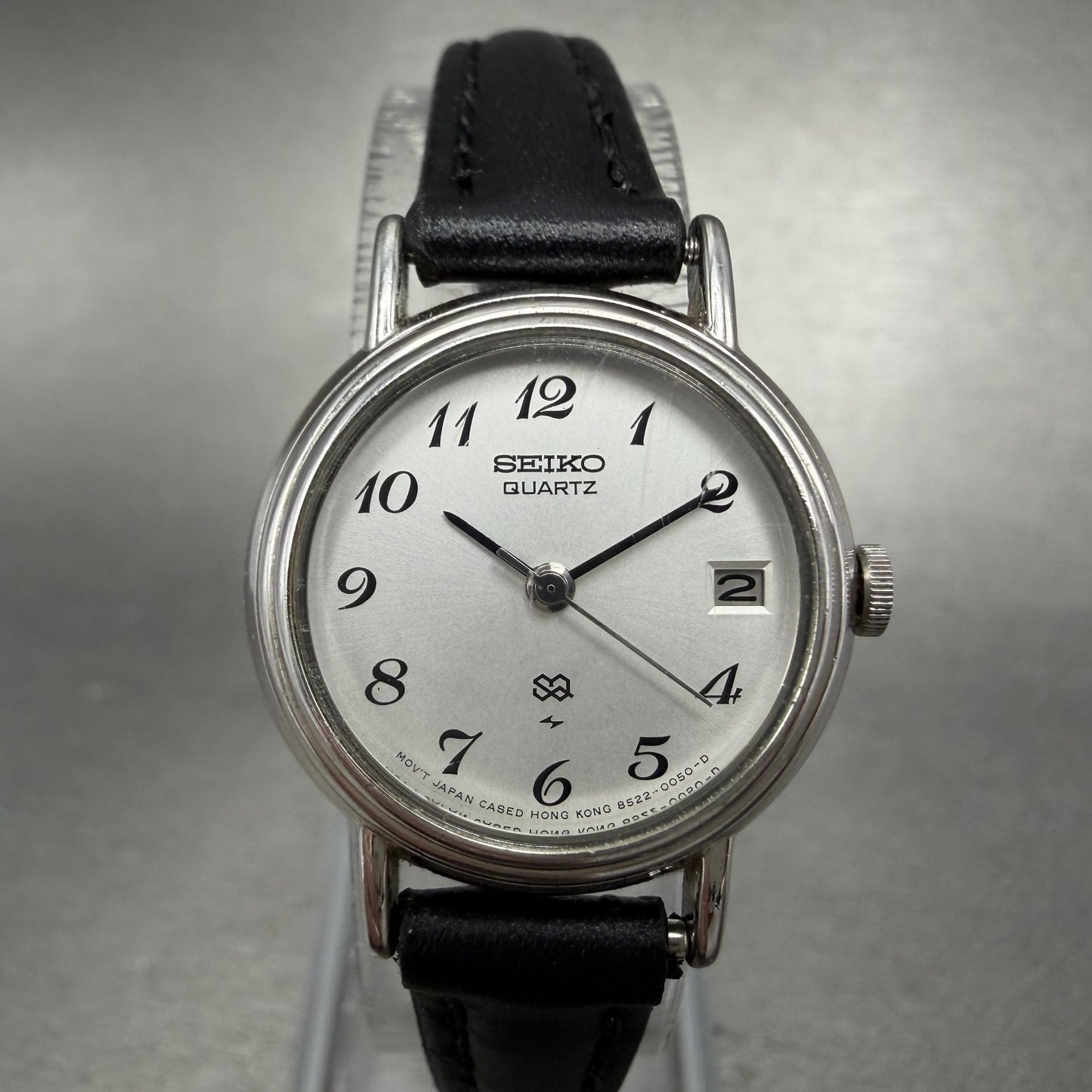 Seiko SQ Watch Women 23mm Silver Dial Silver Tone Date 8522-0030 New Battery0