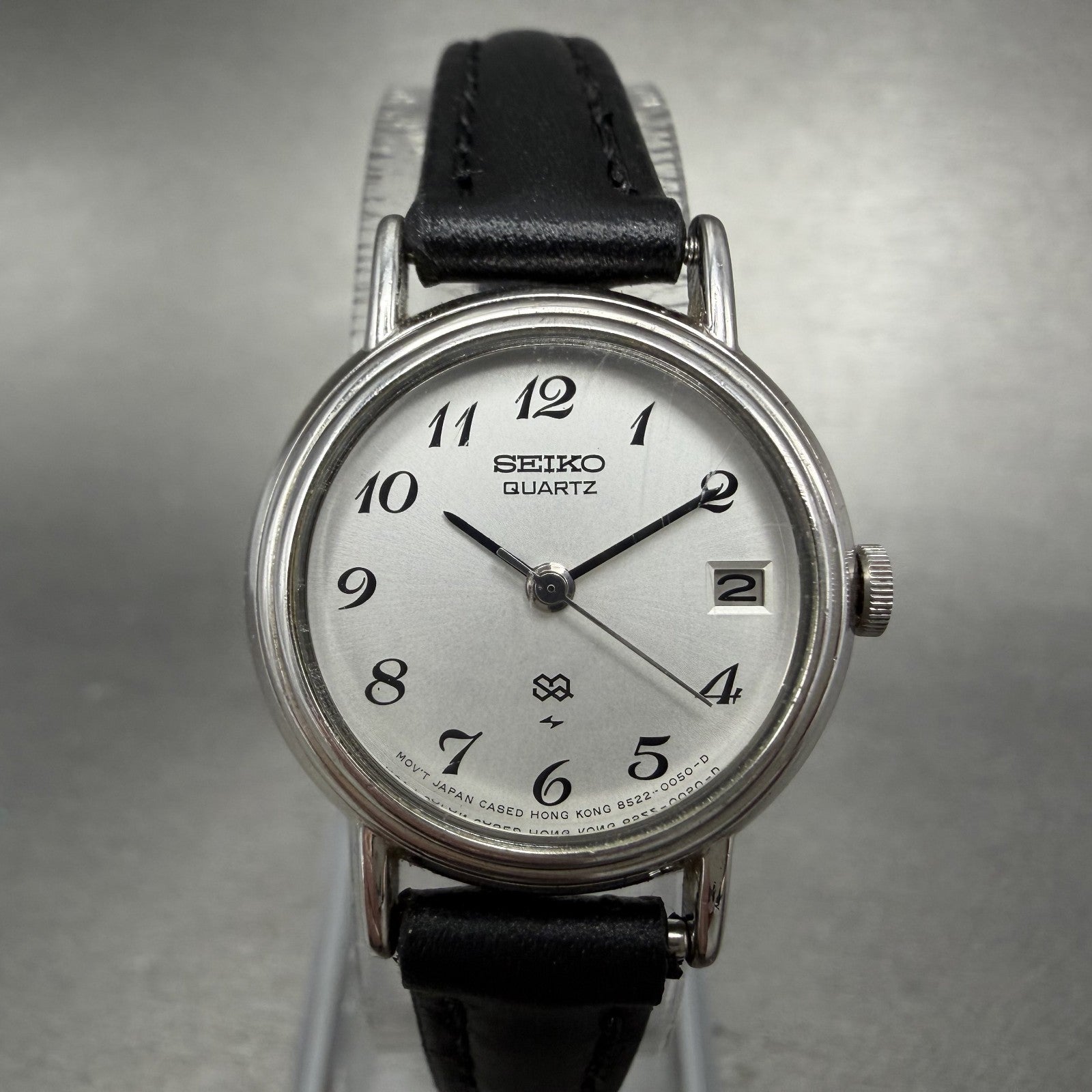Seiko SQ Watch Women 23mm Silver Dial Silver Tone Date 8522-0030 New Battery0