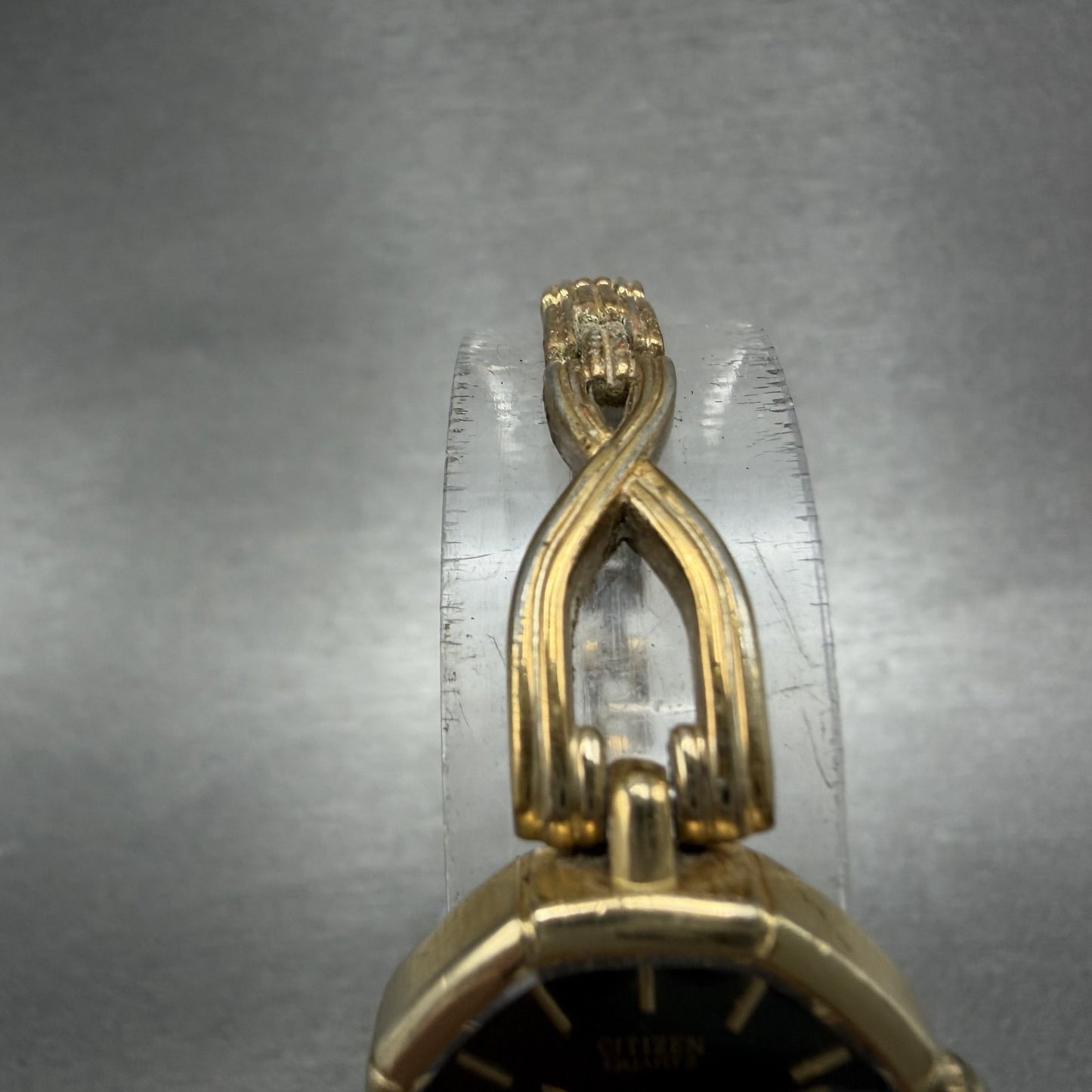 Citizen CQ Watch Women 20mm Black Dial Gold Tone Octagon 4-102444 New Battery4