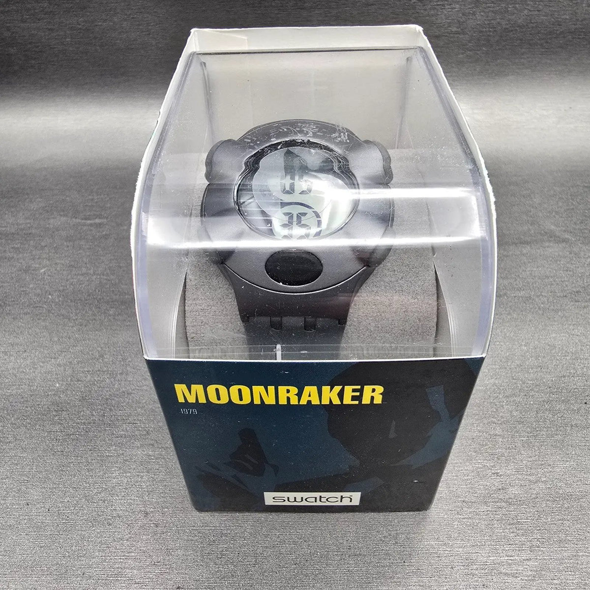 Swatch Beat James Bond Moonraker Digital Watch Men 43mm YKA4000 New Battery NOS8
