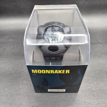 Swatch Beat James Bond Moonraker Digital Watch Men 43mm YKA4000 New Battery NOS8