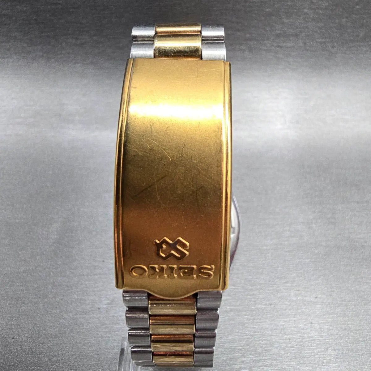 Seiko President Watch Men 35mm Silver Dial Two Tone Daydate 6923-8089 New Batt 67