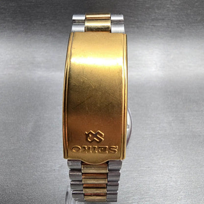 Seiko President Watch Men 35mm Silver Dial Two Tone Daydate 6923-8089 New Batt 67