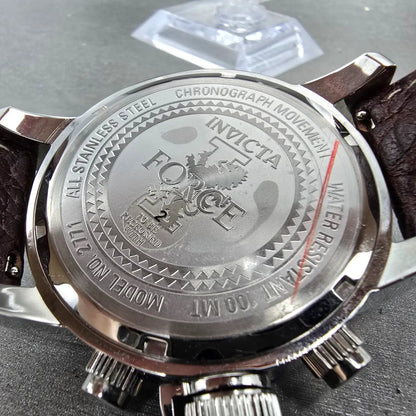 Invicta I Force Chronograph Watch Men 46mm White Dial Steel Date 2771 NewBattery10