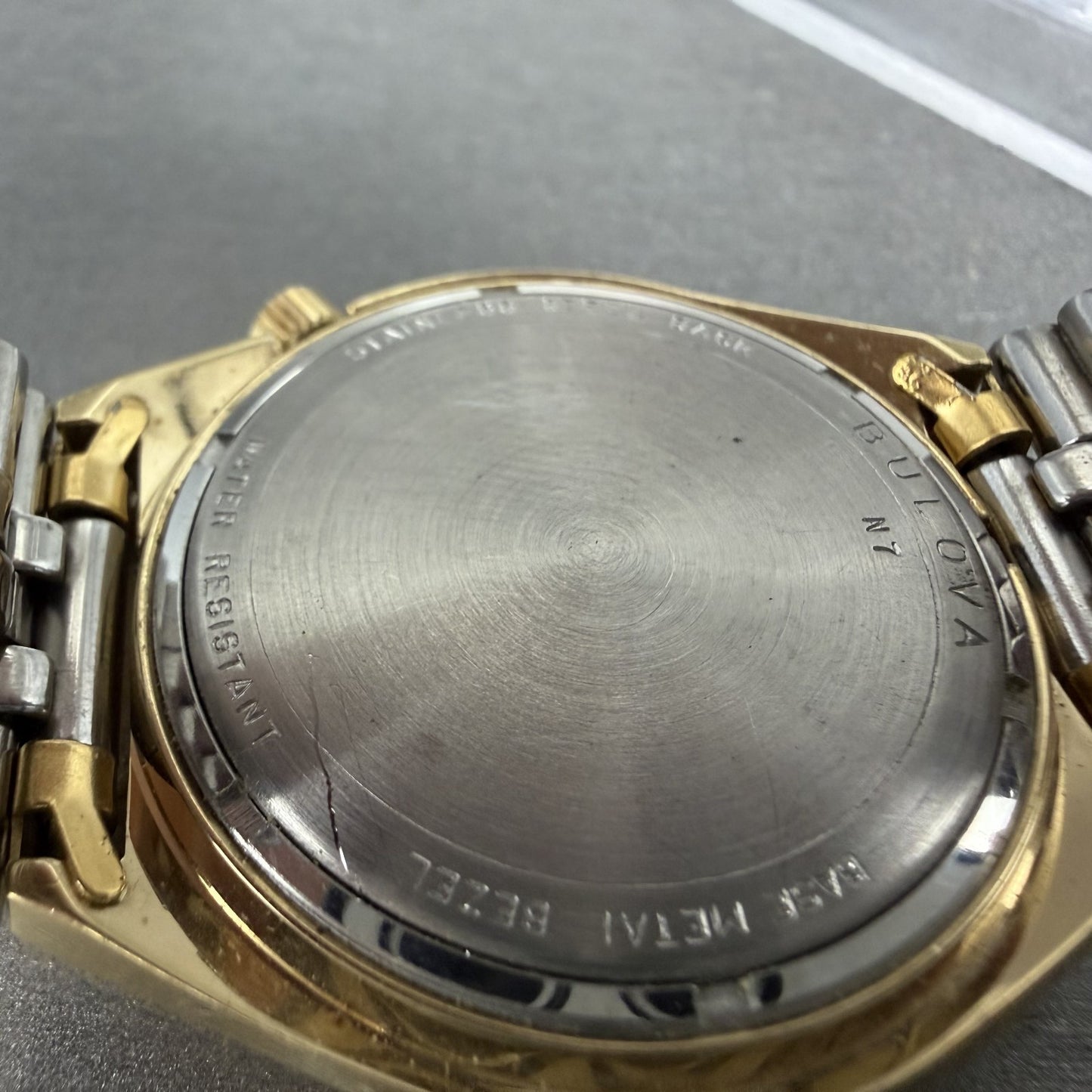 Bulova Accutron Watch Men 37mm Champagne Dial Gold Tone Date Round New Batt N79