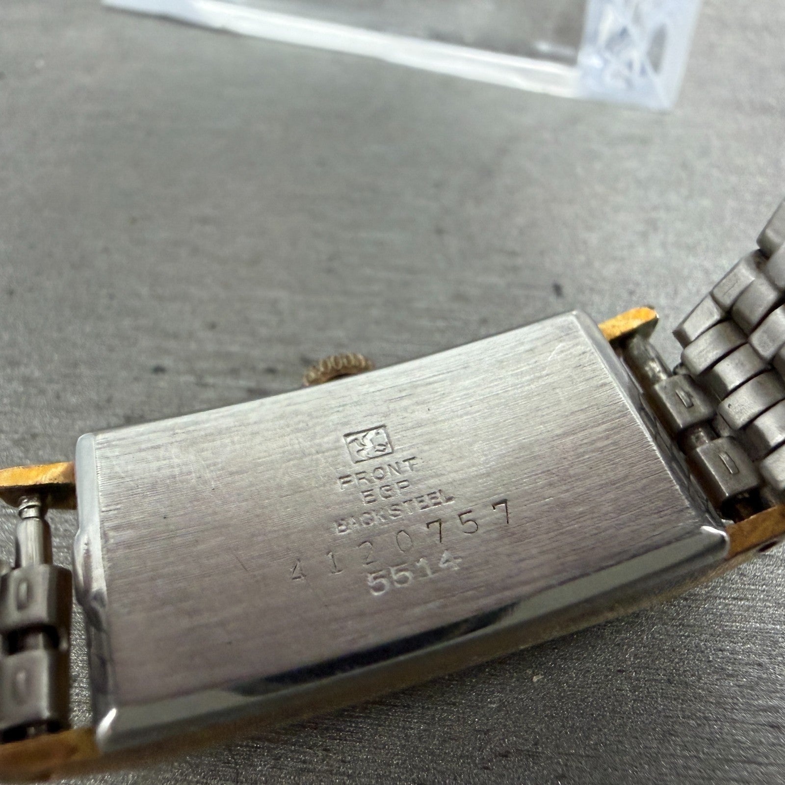 Seiko Venus Tank Watch Women 15mm Silver Dial Gold Tone 5514 Manual Runs Vintage9