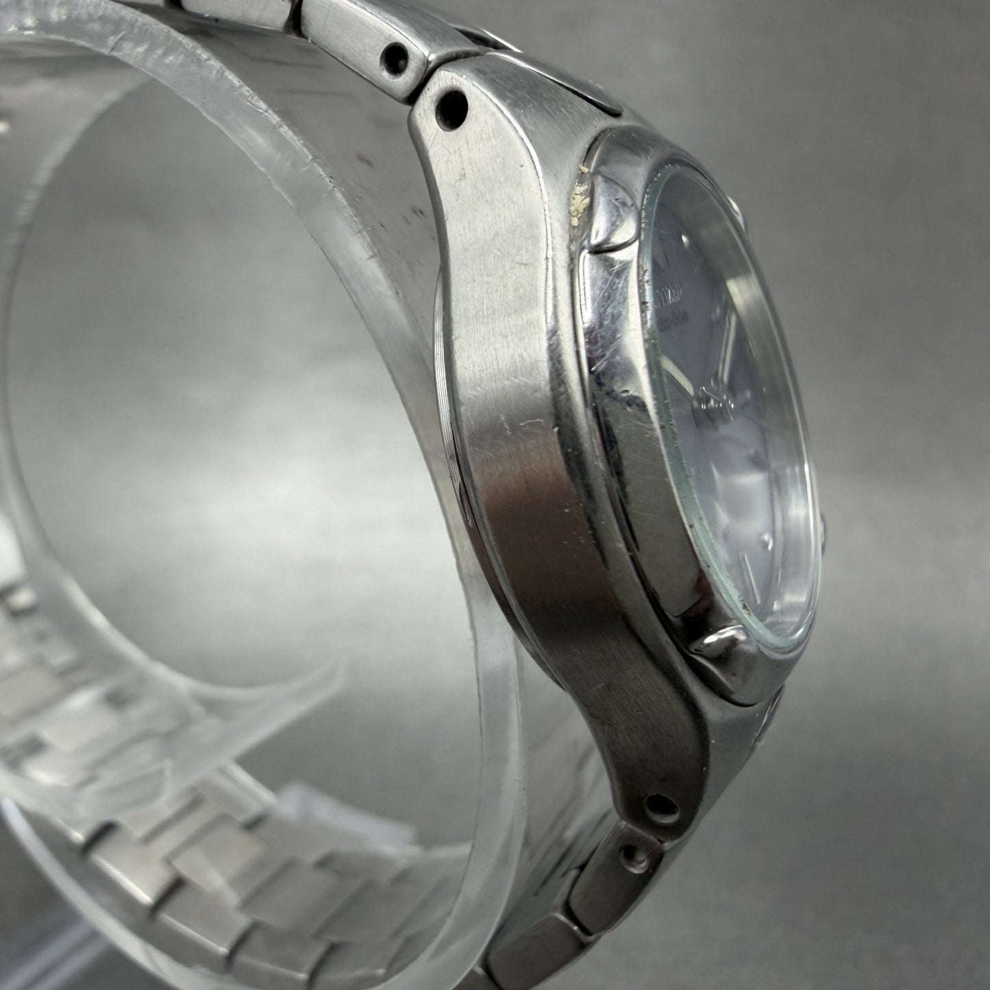Citizen Eco-Drive Watch Women 25mm Gray Dial Silver Tone Daydate Round Runs3