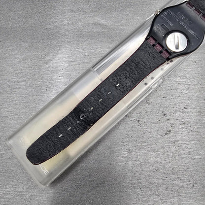 Swatch Bookey's Bet Watch Men 34mm Red Dial Red Tone Round GX118 New Battery VTG8