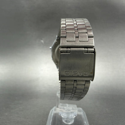 Casio B-614W Watch Men 34mm Digital Silver Tone Octagon Date New Battery7