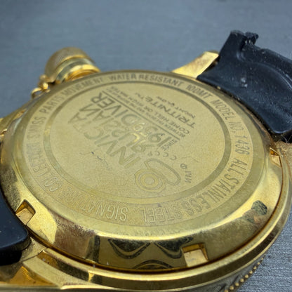 Invicta Russian Diver Watch Men 52mm Black Dial Gold Tone Round 1436 New Battery6
