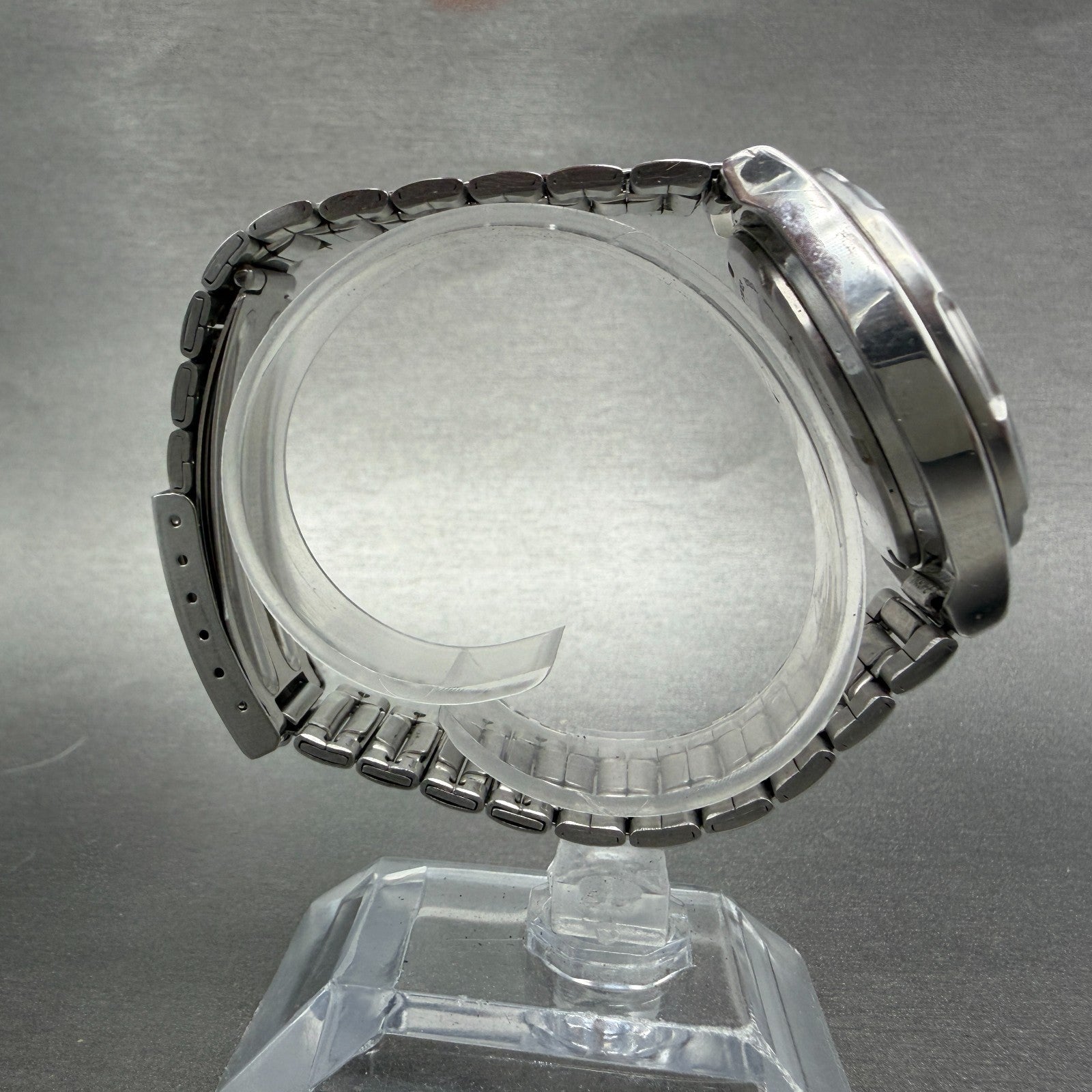 Seiko ALBA Carib Watch Men 36mm Silver Dial Steel Alarm Chrono N944-6A30 NewBatA8