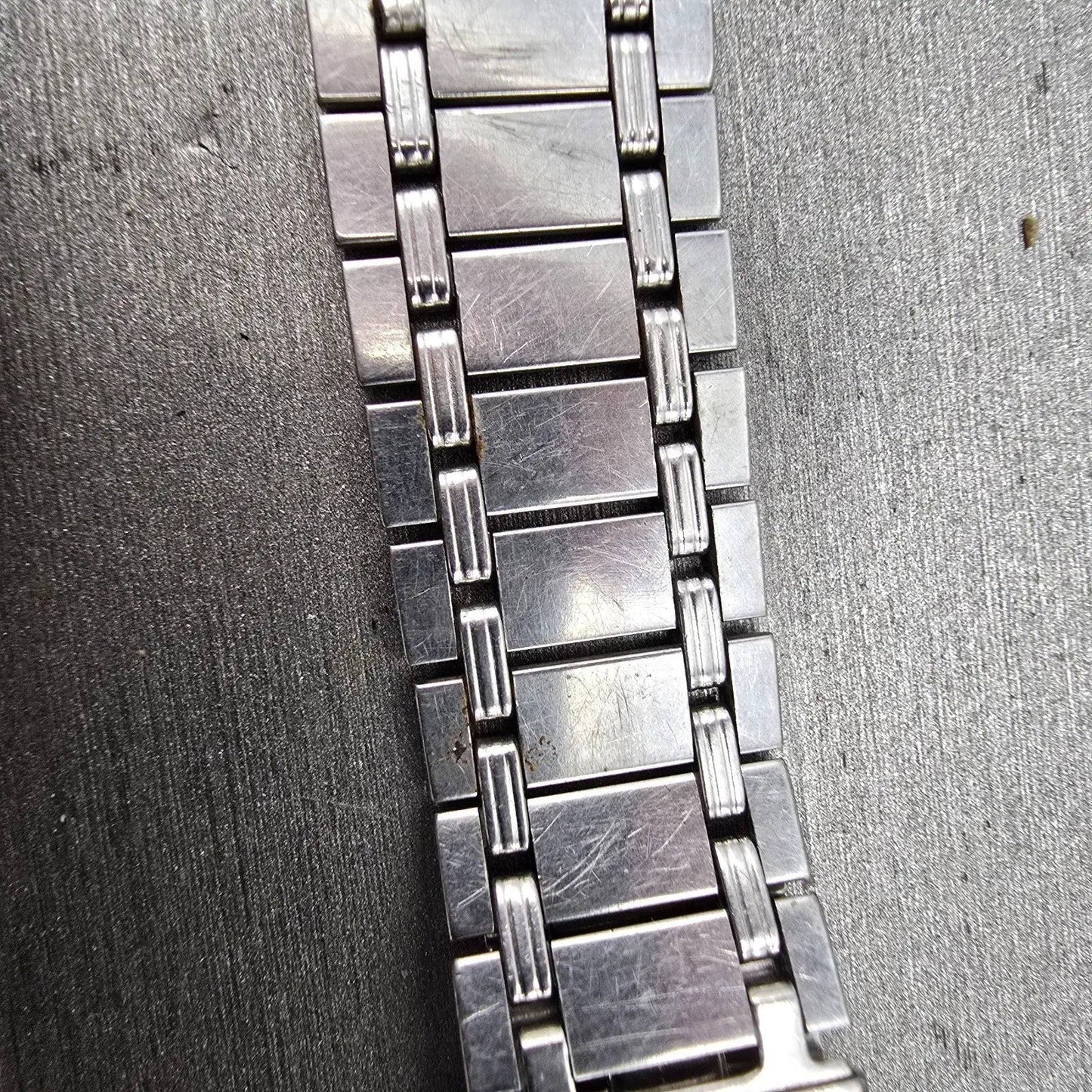 Citizen Bracelet 12mm Stainless Steel Silver Tone Tri Folding Clasp Vintage2