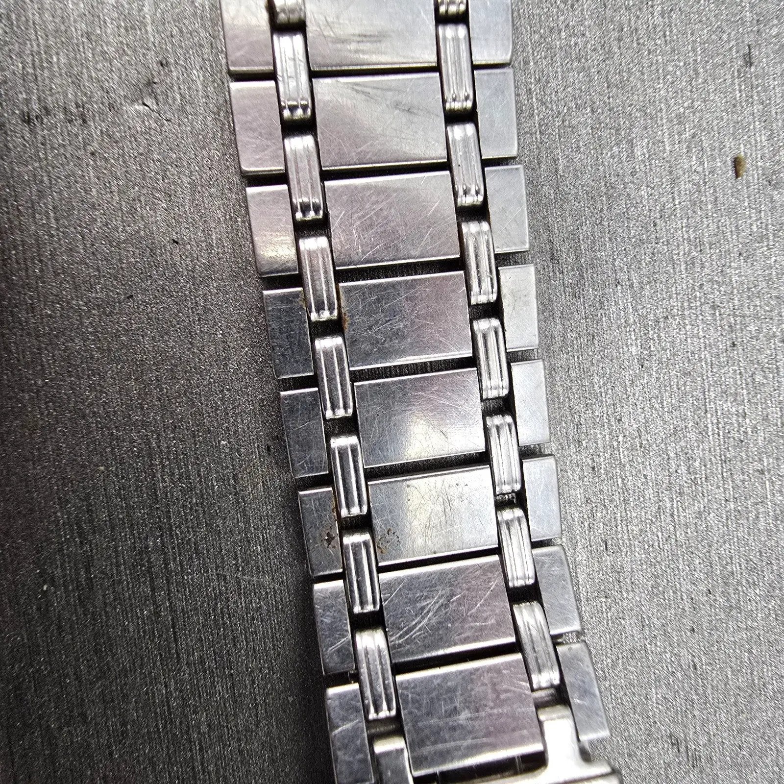 Citizen Bracelet 12mm Stainless Steel Silver Tone Tri Folding Clasp Vintage2
