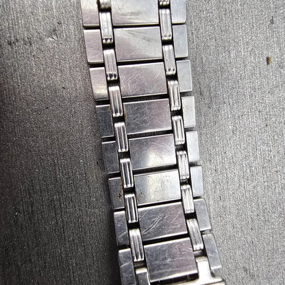 Citizen Bracelet 12mm Stainless Steel Silver Tone Tri Folding Clasp Vintage2