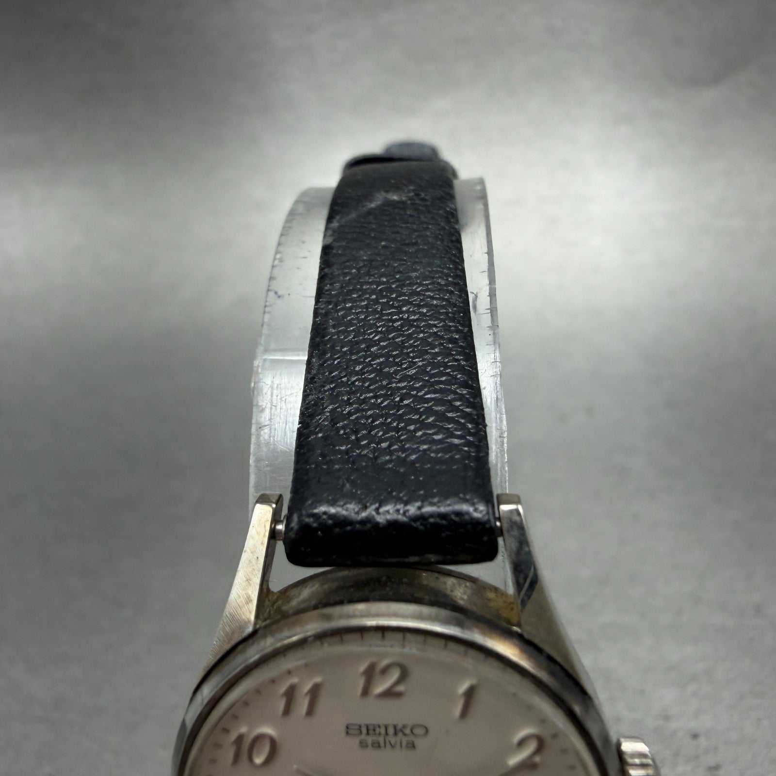 Seiko Watch Women 23mm White Dial Silver Tone Manual Wind 1104-0031 Runs NHJ4