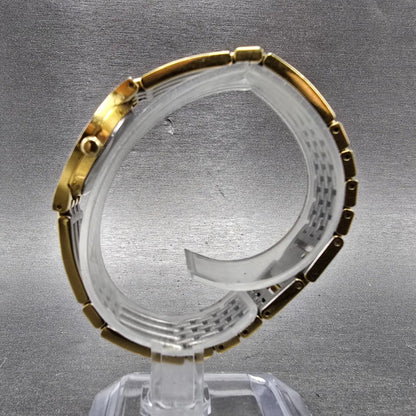 Movado Esperanza Watch Women 23mm Black Dial Gold Tone Round 88 A1 182 New BattL6