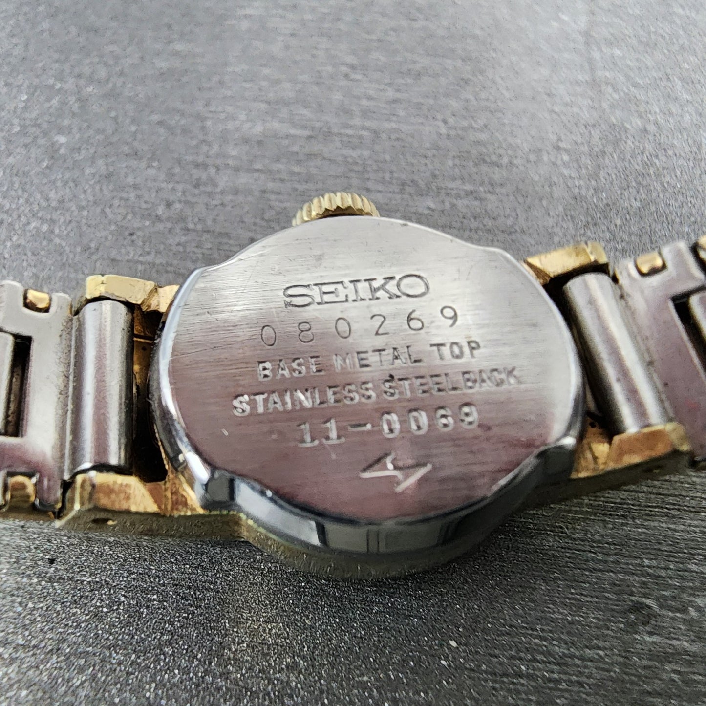 Seiko Watch Women 16mm Gold Dial Gold Tone Manual Round 110069 Runs VTG9