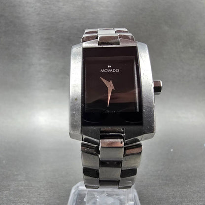 Movado Eliro Watch Women 22mm Black Dial Stainless Steel 84 C1 415.A PARTS7