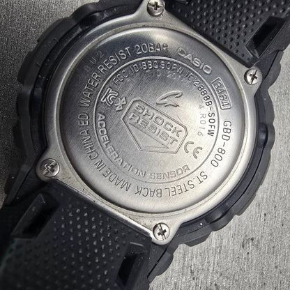 Casio G-Shock GBD-800 Watch Men 49mm Black  Chronograph Alarm Timer New Battery10