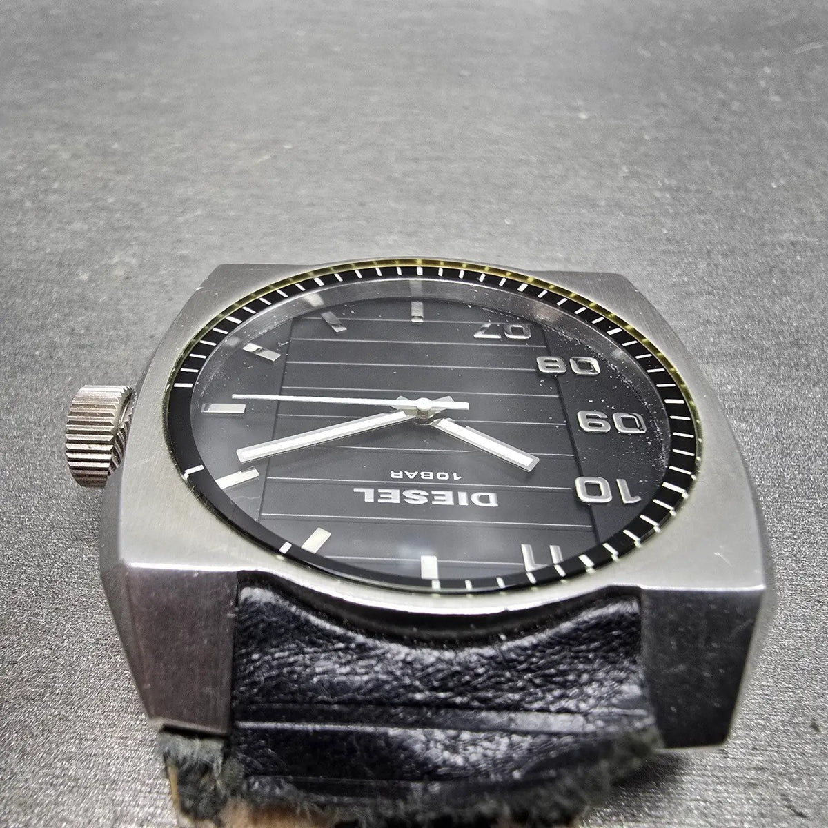 Diesel Watch Men 44mm Black Dial Silver Tone Octagon DZ1391 New Battery4