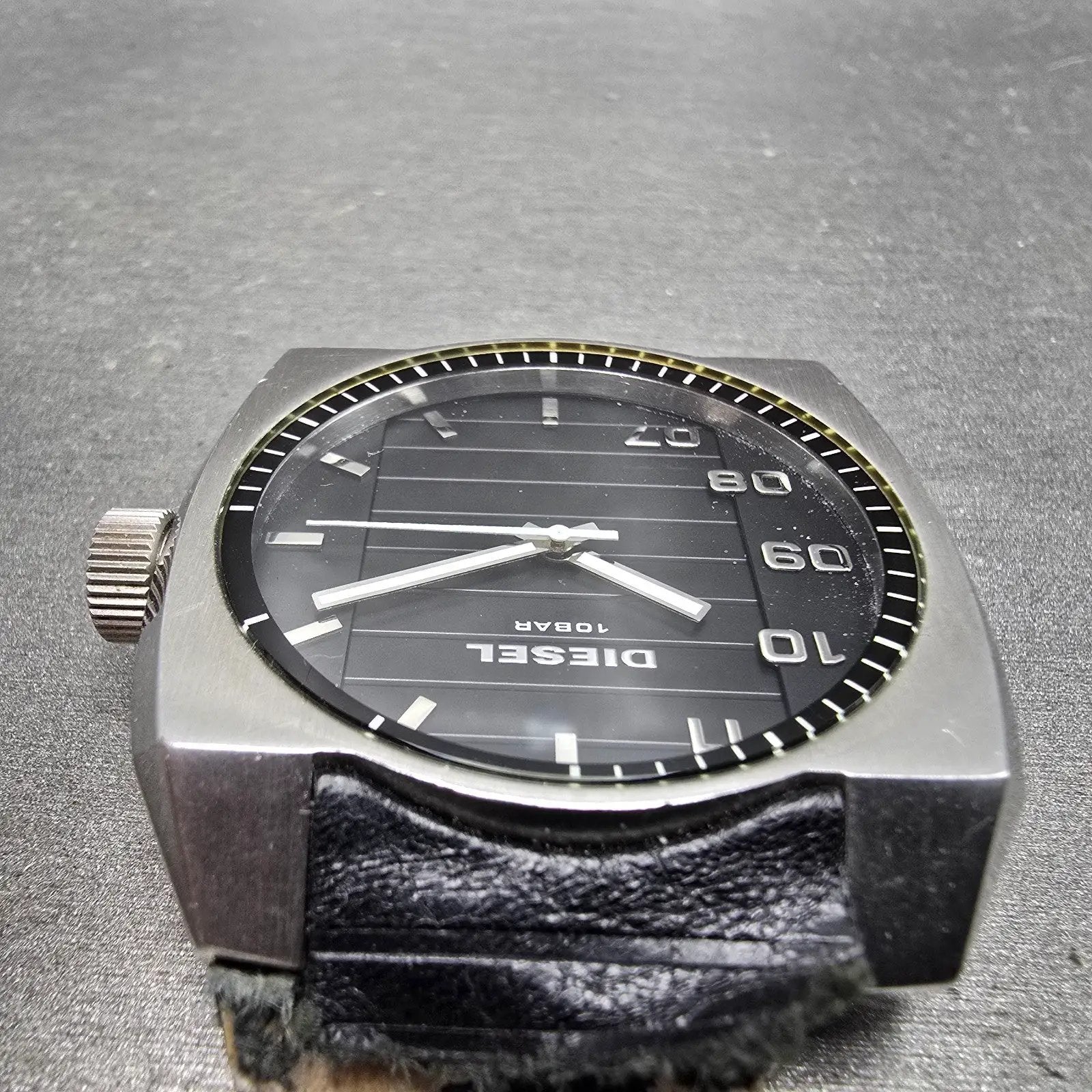Diesel Watch Men 44mm Black Dial Silver Tone Octagon DZ1391 New Battery4